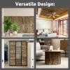 imageArt3d 48 x 96 Inch Natural Bamboo Wall Panel for Interior Wall Decor Flexible Pole Wrap Wainscoting Wall Cladding Paneling for Living Room Bedroom Office Kitchen Island LightcarbonizedDark Burned