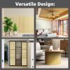 imageArt3d 48 x 96 Inch Natural Bamboo Wall Panel for Interior Wall Decor Flexible Pole Wrap Wainscoting Wall Cladding Paneling for Living Room Bedroom Office Kitchen Island LightcarbonizedRaw