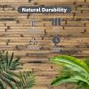 imageArt3d 48 x 96 Inch Natural Bamboo Wall Panel for Interior Wall Decor Flexible Pole Wrap Wainscoting Wall Cladding Paneling for Living Room Bedroom Office Kitchen Island LightcarbonizedDark Burned