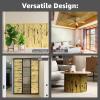 imageArt3d 48 x 96 Inch Natural Bamboo Wall Panel for Interior Wall Decor Flexible Pole Wrap Wainscoting Wall Cladding Paneling for Living Room Bedroom Office Kitchen Island LightcarbonizedLight Burned