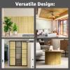 imageArt3d 48 x 96 Inch Natural Bamboo Wall Panel for Interior Wall Decor Flexible Pole Wrap Wainscoting Wall Cladding Paneling for Living Room Bedroom Office Kitchen Island LightcarbonizedNatural