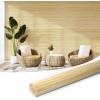 imageArt3d 48 x 96 Inch Natural Bamboo Wall Panel for Interior Wall Decor Flexible Pole Wrap Wainscoting Wall Cladding Paneling for Living Room Bedroom Office Kitchen Island LightcarbonizedRaw