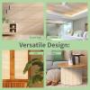 imageArt3d 48 x 96 Inch Natural Bamboo Wall Panel for Interior Wall Decor Flexible Pole Wrap Wainscoting Wall Cladding Paneling for Living Room Bedroom Office Kitchen Island LightcarbonizedLightcarbonized