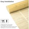 imageArt3d 48 x 96 Inch Natural Bamboo Wall Panel for Interior Wall Decor Flexible Pole Wrap Wainscoting Wall Cladding Paneling for Living Room Bedroom Office Kitchen Island LightcarbonizedNatural