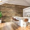 imageArt3d 48 x 96 Inch Natural Bamboo Wall Panel for Interior Wall Decor Flexible Pole Wrap Wainscoting Wall Cladding Paneling for Living Room Bedroom Office Kitchen Island LightcarbonizedDark Burned
