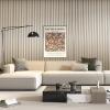 imageArt3d 8 Pack 104quot x 67quot Slat Wall Paneling Glossy Metal Finish WPC 3D Wall Panels 3D Panels for Interior Wall Decor Living Room Bedroom  Elegant ChampagneElegant ChampagneWavy