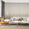 imageArt3d 8 Pack 104quot x 67quot Slat Wall Paneling Glossy Metal Finish WPC 3D Wall Panels 3D Panels for Interior Wall Decor Living Room Bedroom  Elegant ChampagneElegant ChampagneWavy