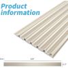 imageArt3d 8 Pack 96quot x 6quot WPC Slat Wall Panels 3D Fluted Panel for Interior Wall Decor TV Background Bedroom Living Room  Gray OakElegant ChampagneWavy