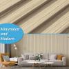 imageArt3d 8 Pack 96quot x 6quot WPC Slat Wall Panels 3D Fluted Panel for Interior Wall Decor TV Background Bedroom Living Room  Gray OakOakSquare