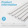 imageArt3d 8 Pack 96quot x 6quot WPC Slat Wall Panels 3D Fluted Panel for Interior Wall Decor TV Background Bedroom Living Room  Gray OakOffWhiteSquare