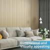 imageArt3d 8 Pack 96quot x 6quot WPC Slat Wall Panels 3D Fluted Panel for Interior Wall Decor TV Background Bedroom Living Room  OakOakSquare