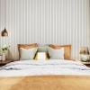 imageArt3d 8 Pack 96quot x 6quot WPC Slat Wall Panels 3D Fluted Panel for Interior Wall Decor TV Background Bedroom Living Room  OakOffWhiteSquare
