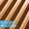 imageArt3d 8 Pack 96quot x 6quot WPC Slat Wall Panels 3D Fluted Panel for Interior Wall Decor TV Background Bedroom Living Room  OakSparkling GoldWavy