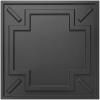 imageArt3d Decorative Ceiling Tile 2x2 Glue up Suspended Ceiling Tile Pack of 12pcs Black FloralModern Black