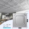 imageArt3d Drop Ceiling Tiles 24x24 in Bronze 12Pack 48 Sqft Wainscoting Panels Glue Up 2x2Argent Silver