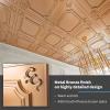 imageArt3d Drop Ceiling Tiles 24x24 in Bronze 12Pack 48 Sqft Wainscoting Panels Glue Up 2x2Bronze