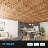 imageArt3d Drop Ceiling Tiles 24x24 in Bronze 12Pack 48 Sqft Wainscoting Panels Glue Up 2x2Bronze