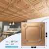 imageArt3d Drop Ceiling Tiles 24x24 in Bronze 12Pack 48 Sqft Wainscoting Panels Glue Up 2x2Bronze