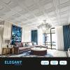 imageArt3d Drop Ceiling Tiles 24x24 in Bronze 12Pack 48 Sqft Wainscoting Panels Glue Up 2x2White