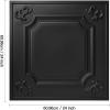 imageArt3d Drop Ceiling Tiles 24x2412Pack 48 SqftWainscoting Panels Glue Up 2x2 BlackBlack
