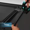imageArt3d Drop Ceiling Tiles 24x2412Pack 48 SqftWainscoting Panels Glue Up 2x2 BlackBlack