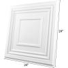 imageArt3d Drop Ceiling Tiles 24x2412Pack 48 SqftWainscoting Panels Glue Up 2x2 BlackMatt White