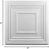 imageArt3d Drop Ceiling Tiles 24x2412Pack 48 SqftWainscoting Panels Glue Up 2x2 BlackMatt White