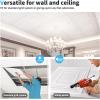 imageArt3d Drop Ceiling Tiles 24x2412Pack 48 SqftWainscoting Panels Glue Up 2x2 BlackMatt White