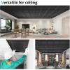 imageArt3d Drop Ceiling Tiles 24x2412Pack 48 SqftWainscoting Panels Glue Up 2x2 BlackSquare Black