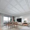 imageArt3d Drop Ceiling Tiles 24x2412Pack 48 SqftWainscoting Panels Glue Up 2x2 BlackSquare White
