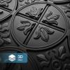 imageArt3d Drop Ceiling Tiles 24x2412Pack 48 SqftWainscoting Panels Glue Up 2x2 BlackStar Black