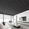 imageArt3d Drop Ceiling Tiles 24x2412Pack 48 SqftWainscoting Panels Glue Up 2x2 BlackStar Black