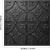 imageArt3d Drop Ceiling Tiles 24x2412Pack 48 SqftWainscoting Panels Glue Up 2x2 BlackStar Black