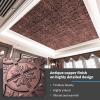 imageArt3d Drop Ceiling Tiles 2x2 Glueup Ceiling Panel Fancy Classic Style Antique CopperAntique Copper