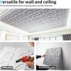 imageArt3d Drop Ceiling Tiles 2x2 Glueup Ceiling Panel Fancy Classic Style Antique CopperArgent Silver