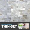 imageArt3d Mother of Pearl Shell Mini Square Seamless Mosaic Tile for Kitchen Backsplash White 12quot L X 12quot WMother of Pearl