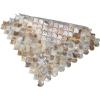 imageArt3d Mother of Pearl Shell Mini Square Seamless Mosaic Tile for Kitchen Backsplash White 12quot L X 12quot Wbrown pearl