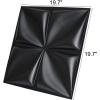 imageArt3d Navy Blue 3D Wall Panel PVC Flower Design Cover 3 Sq Meter for Interior Wall Decor in Living Room Bedroom Lobby Office Shopping MallBlack
