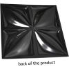 imageArt3d Navy Blue 3D Wall Panel PVC Flower Design Cover 3 Sq Meter for Interior Wall Decor in Living Room Bedroom Lobby Office Shopping MallBlack