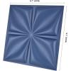 imageArt3d Navy Blue 3D Wall Panel PVC Flower Design Cover 3 Sq Meter for Interior Wall Decor in Living Room Bedroom Lobby Office Shopping MallNavy Blue