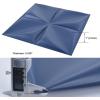 imageArt3d Navy Blue 3D Wall Panel PVC Flower Design Cover 3 Sq Meter for Interior Wall Decor in Living Room Bedroom Lobby Office Shopping MallNavy Blue