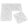 imageArt3d Navy Blue 3D Wall Panel PVC Flower Design Cover 3 Sq Meter for Interior Wall Decor in Living Room Bedroom Lobby Office Shopping MallWhite