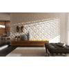 imageArt3d Navy Blue 3D Wall Panel PVC Flower Design Cover 3 Sq Meter for Interior Wall Decor in Living Room Bedroom Lobby Office Shopping MallWhite