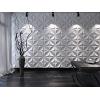 imageArt3d Navy Blue 3D Wall Panel PVC Flower Design Cover 3 Sq Meter for Interior Wall Decor in Living Room Bedroom Lobby Office Shopping MallWhite