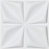 imageArt3d Navy Blue 3D Wall Panel PVC Flower Design Cover 3 Sq Meter for Interior Wall Decor in Living Room Bedroom Lobby Office Shopping MallWhite