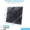 imageArt3d PVC 3D Wall Panel Decorative Wall Tile in Black 12Pack 197quotx197quotBlack
