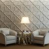 imageArt3d PVC 3D Wall Panel Decorative Wall Tile in Black 12Pack 197quotx197quotMatt White
