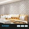 imageArt3d PVC 3D Wall Panel Decorative Wall Tile in Black 12Pack 197quotx197quotMatt White