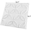 imageArt3d PVC 3D Wall Panel Interlocked Circles in Matt Black Cover 32 Sqft for Interior Ceiling and Wall Decor for Residential or Commerical 197197 A10048BKWhite