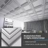 imageArt3d PVC Ceiling Tiles 2x2 Plastic Sheet in Bronze 12PackBrushed Silver